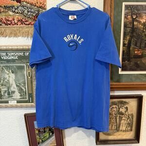 Vintage 00’s RARE Kansas City Royals‎ Blue Baseball Nike Designer Shirt Size Med